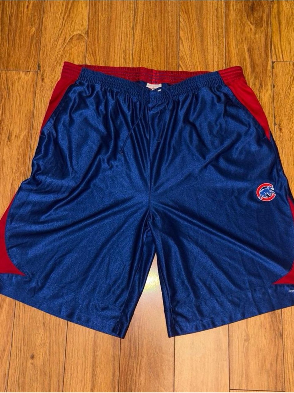 Vintage Chicago Cubs blue and red shorts